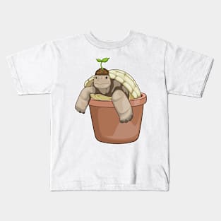 Turtle Plant pot Plant Kids T-Shirt